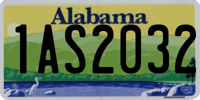 AL license plate 1AS2032
