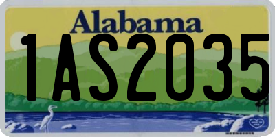AL license plate 1AS2035