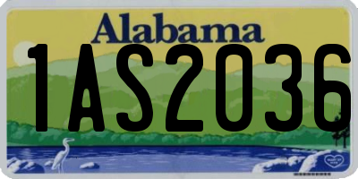 AL license plate 1AS2036