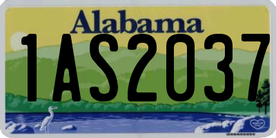 AL license plate 1AS2037