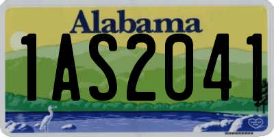 AL license plate 1AS2041