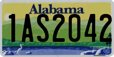 AL license plate 1AS2042