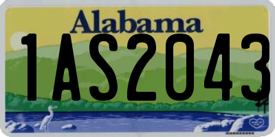 AL license plate 1AS2043