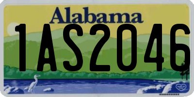 AL license plate 1AS2046