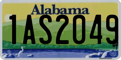 AL license plate 1AS2049