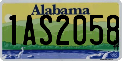 AL license plate 1AS2058