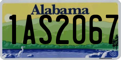 AL license plate 1AS2067