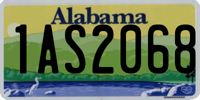 AL license plate 1AS2068