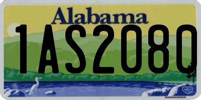 AL license plate 1AS2080