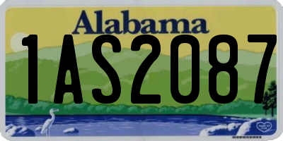 AL license plate 1AS2087
