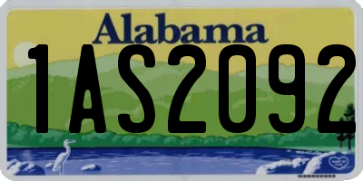 AL license plate 1AS2092