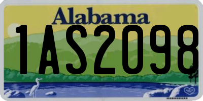 AL license plate 1AS2098