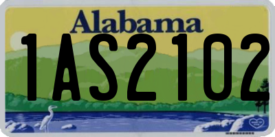 AL license plate 1AS2102