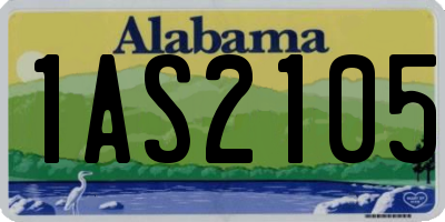 AL license plate 1AS2105