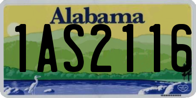 AL license plate 1AS2116