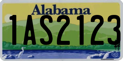 AL license plate 1AS2123