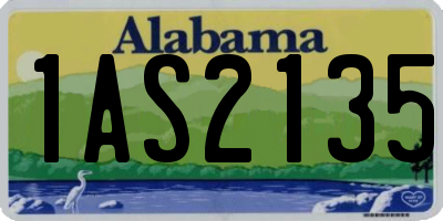 AL license plate 1AS2135