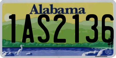 AL license plate 1AS2136
