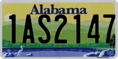 AL license plate 1AS2147
