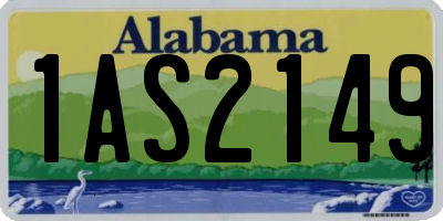 AL license plate 1AS2149