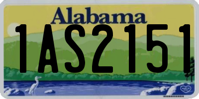 AL license plate 1AS2151