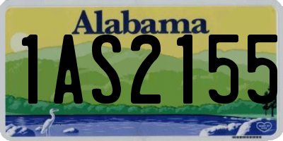 AL license plate 1AS2155