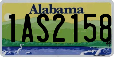 AL license plate 1AS2158
