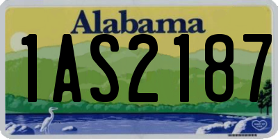 AL license plate 1AS2187