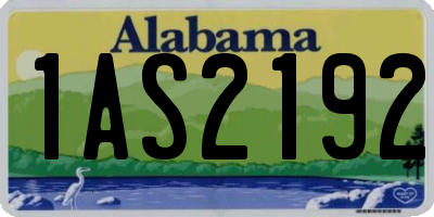 AL license plate 1AS2192