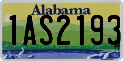 AL license plate 1AS2193