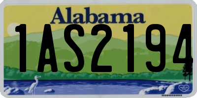 AL license plate 1AS2194