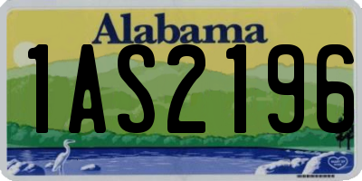 AL license plate 1AS2196