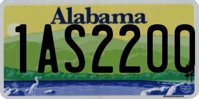 AL license plate 1AS2200