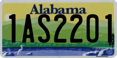AL license plate 1AS2201