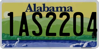 AL license plate 1AS2204