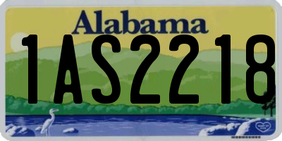 AL license plate 1AS2218