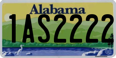AL license plate 1AS2222