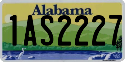 AL license plate 1AS2227