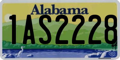 AL license plate 1AS2228