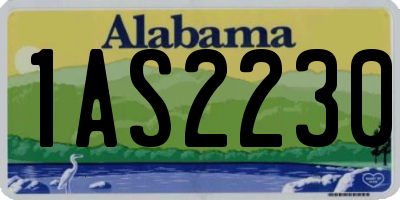 AL license plate 1AS2230