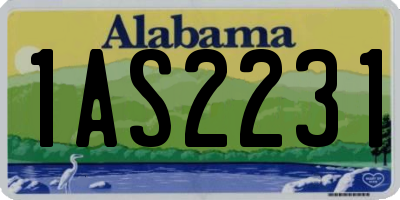 AL license plate 1AS2231
