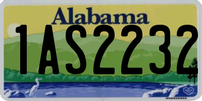 AL license plate 1AS2232