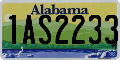 AL license plate 1AS2233