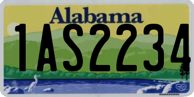 AL license plate 1AS2234