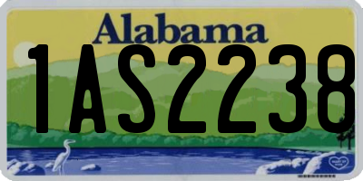 AL license plate 1AS2238