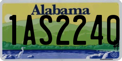 AL license plate 1AS2240