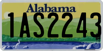 AL license plate 1AS2243