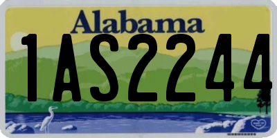 AL license plate 1AS2244