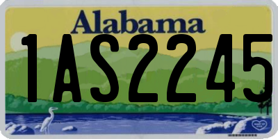 AL license plate 1AS2245