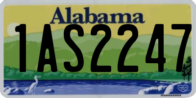 AL license plate 1AS2247
